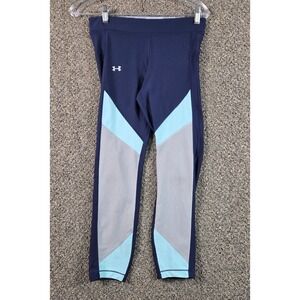 Under Armour Athletic Pants Womens M Navy Excellent HeatGear Compression Legging